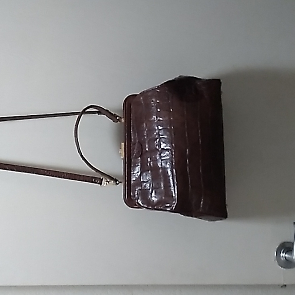Paolo del lungo brown croc purse.